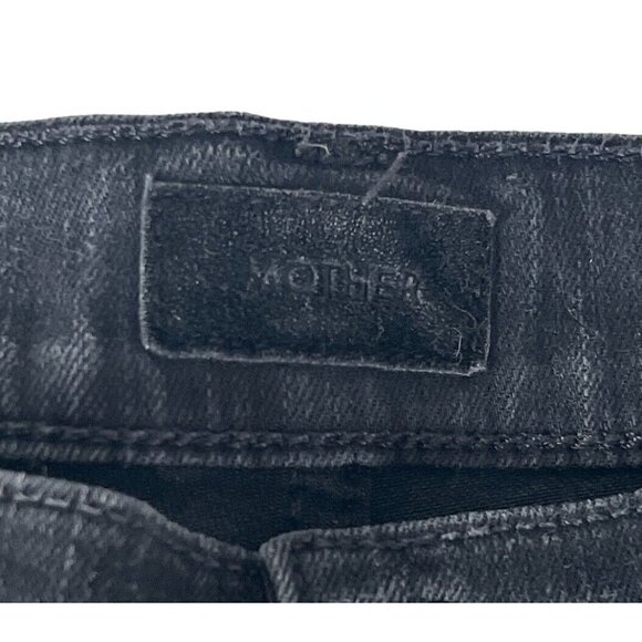 Mother The Pixie Swooner Skimp Women's Sz 26 Black Not Guilty High Rise Jeans - Picture 6 of 12